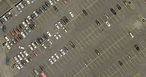 huge parking lot